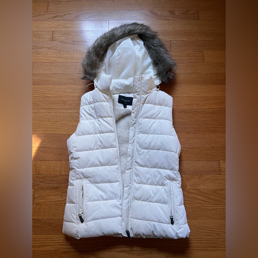 Banana republic fur lined vest